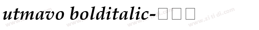 utmavo bolditalic字体转换